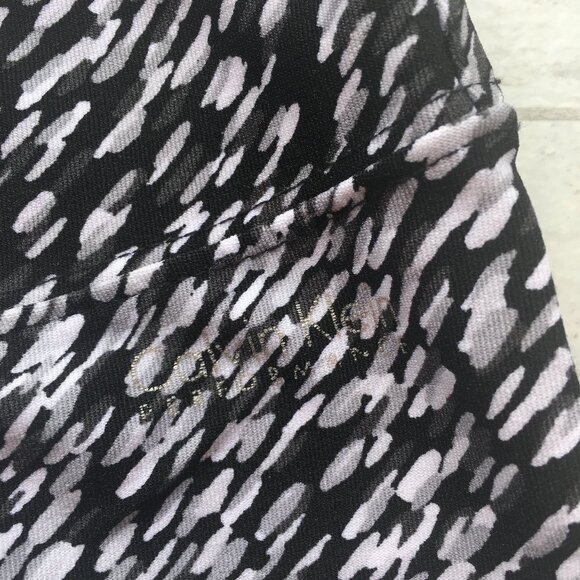 CALVIN KLEIN CK Black Patterned Legging Crop Athletic S Women Cropped Legging - Picture 5 of 7